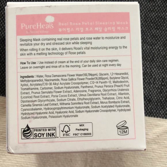 PureHeals by Nature Village Real Rose Petal Sleeping Mask 100g - Picture 6 of 8